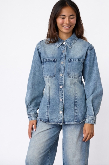 SisterS point Blouse FIORA SH 20121 Vintage Denim