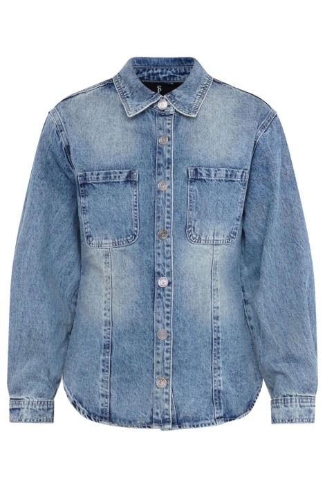SisterS point blauwe dames blouse | Vooraanzicht