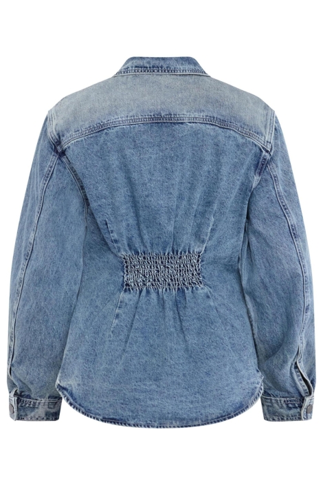 SisterS point blauwe dames blouse | Achteraanzicht