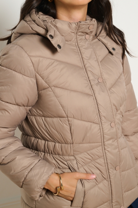 LolaLiza beige dames jas | Close up
