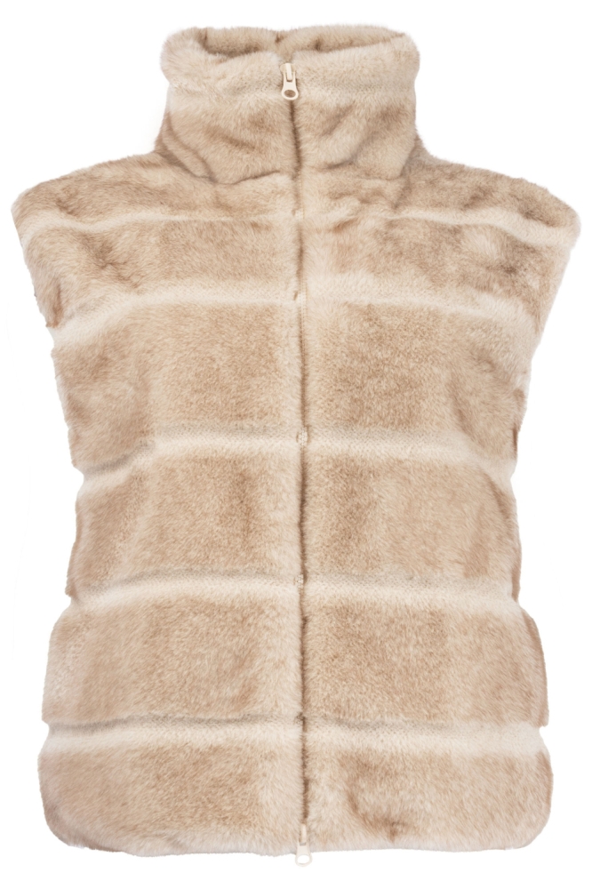 NED beige dames gilet | Vooraanzicht