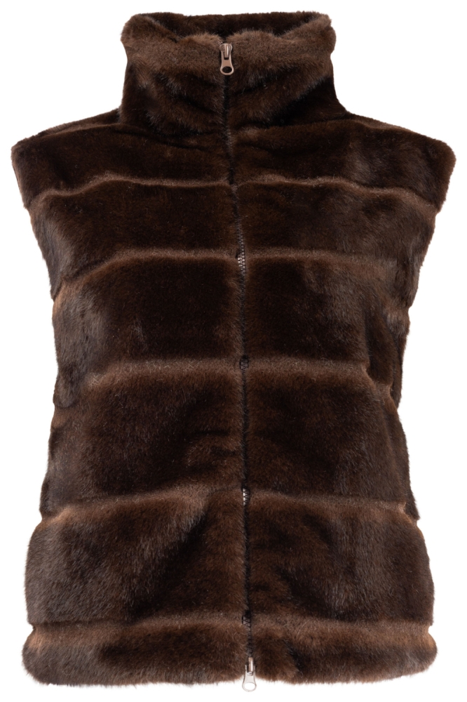NED bruine dames gilet | Vooraanzicht
