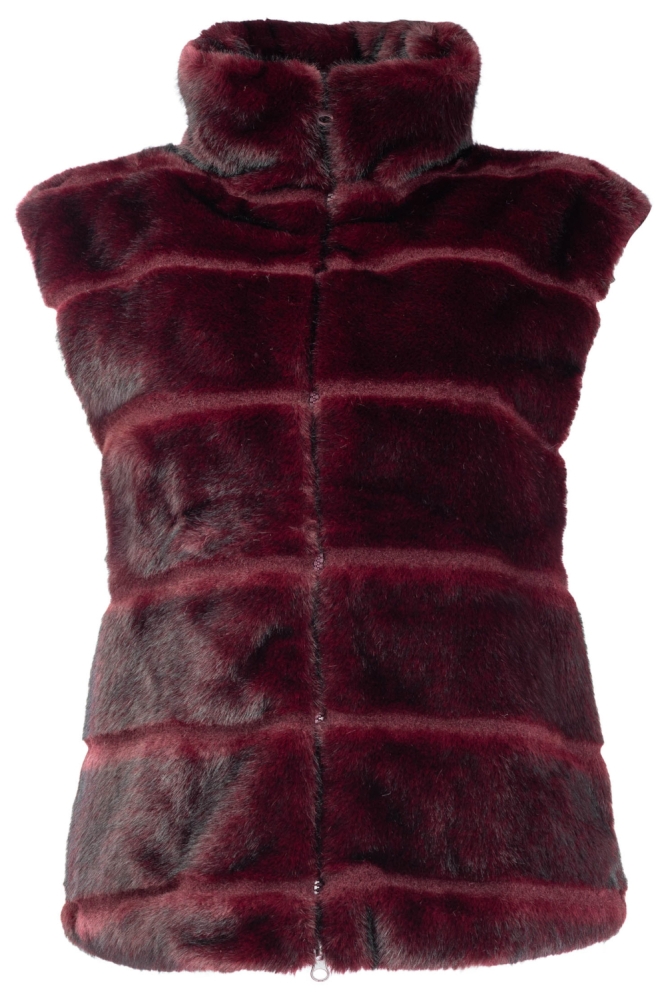 NED bordeaux dames gilet | Vooraanzicht
