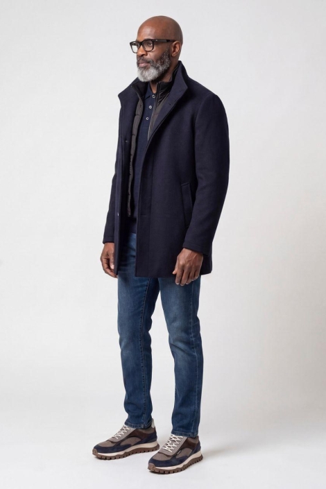 Campbell blauwe heren jas | Model
