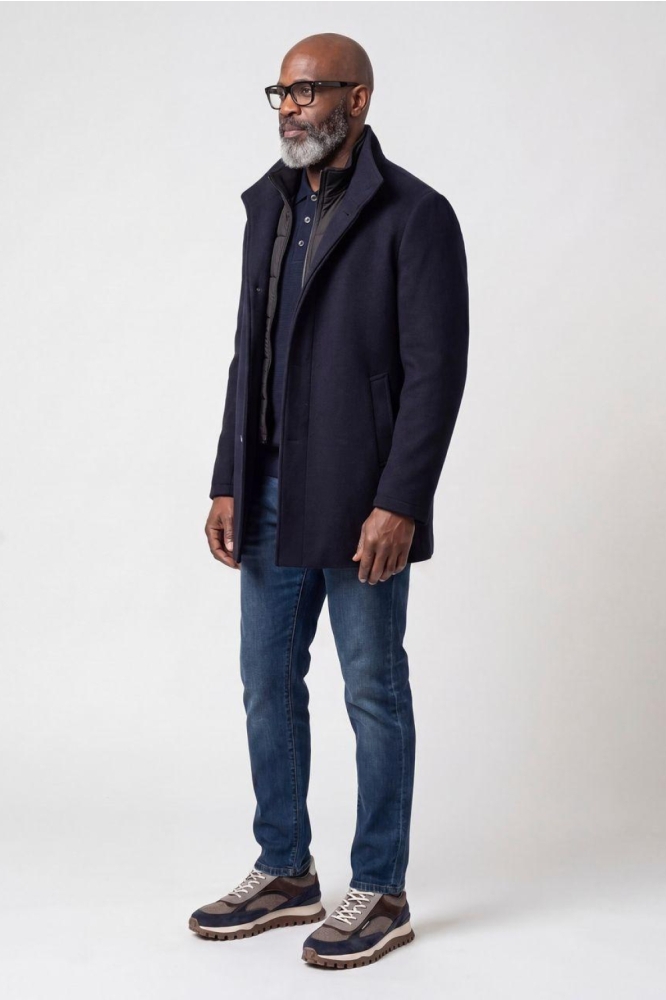 Campbell blauwe heren jas | Model