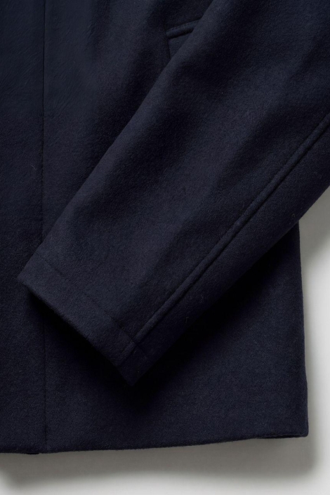 Campbell blauwe heren jas | Close up