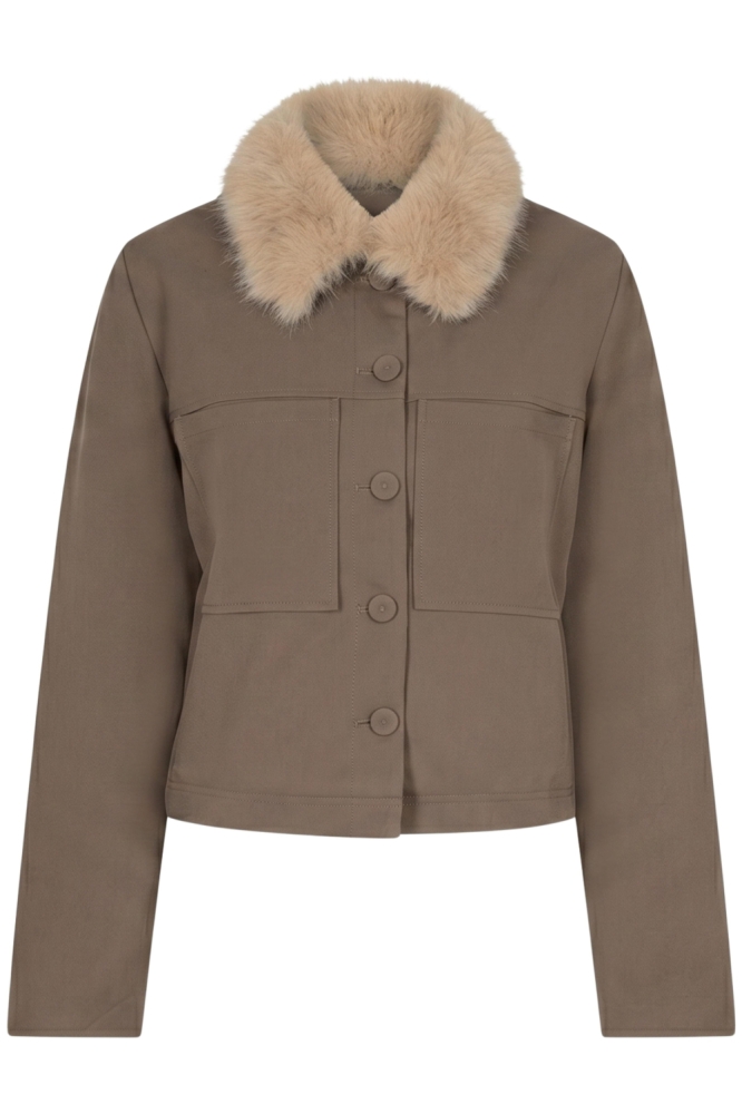 Red Button bruine dames jas | Vooraanzicht