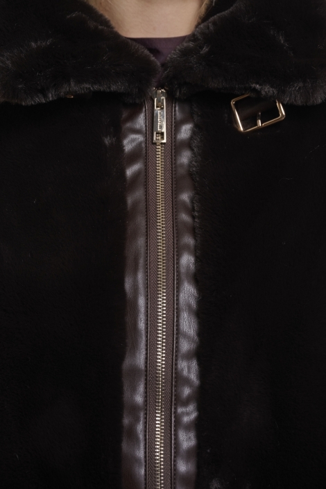 Rino & Pelle bruine dames jas | Close up