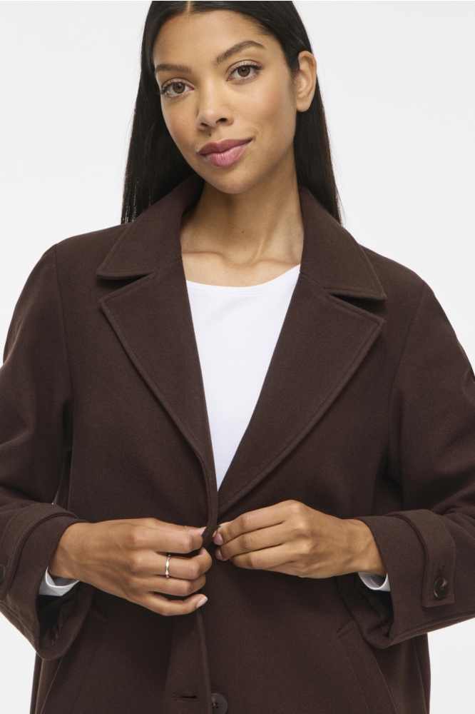 Vila bruine dames jas | Kleurstaal