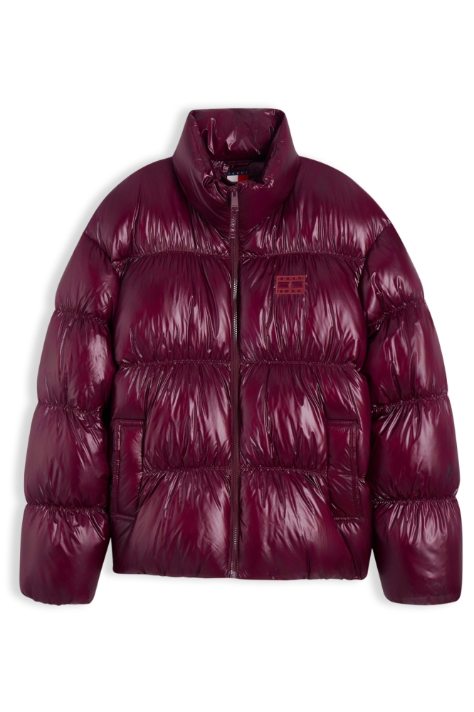 Tommy Jeans bordeaux dames jas | Vooraanzicht