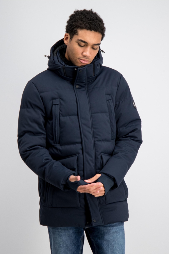 Gabbiano blauwe heren jas | Model vooraanzicht