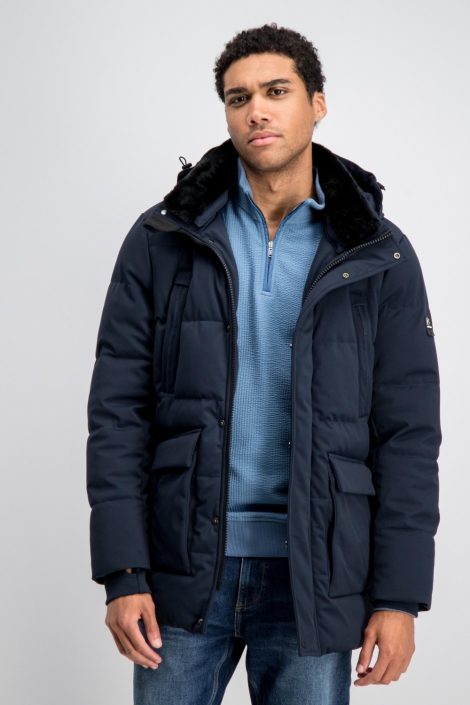Gabbiano blauwe heren jas | Model vooraanzicht