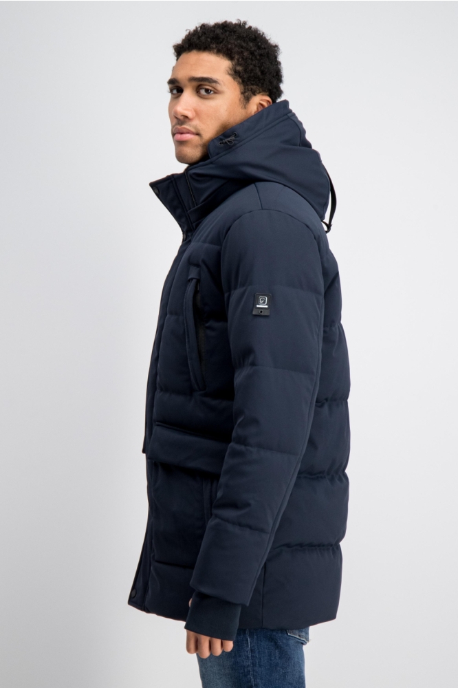 Gabbiano blauwe heren jas | Model zijaanzicht