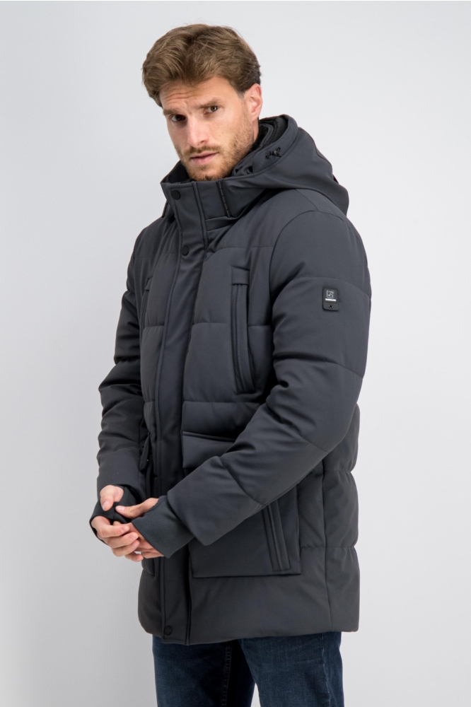 Gabbiano grijze heren jas | Model zijaanzicht