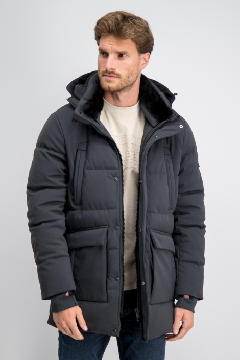 Gabbiano grijze heren jas | Model vooraanzicht