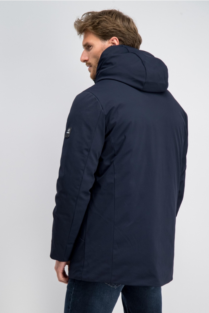 Gabbiano blauwe heren jas | Model achteraanzicht