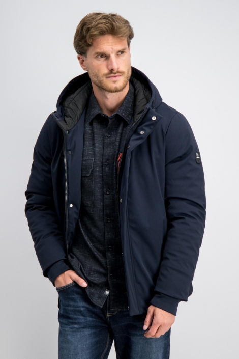 Gabbiano blauwe heren jas | Model vooraanzicht