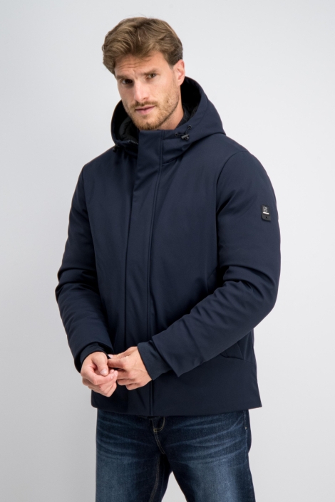 Gabbiano blauwe heren jas | Model vooraanzicht
