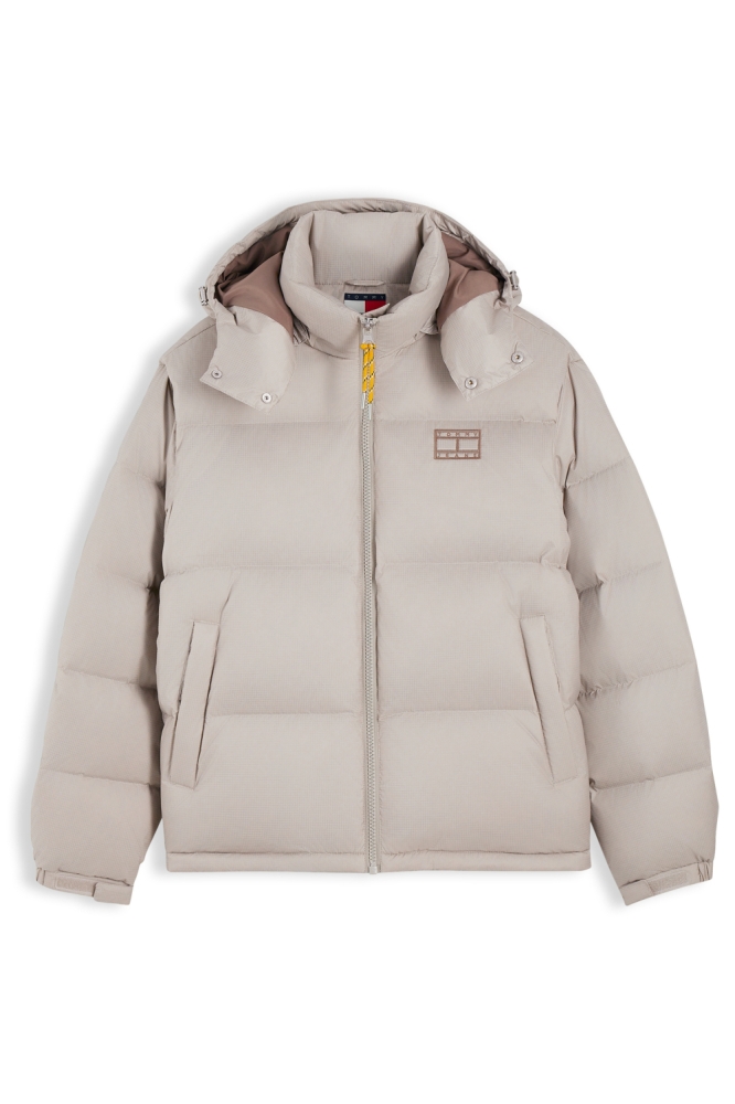 Tommy Jeans beige heren jas | Vooraanzicht