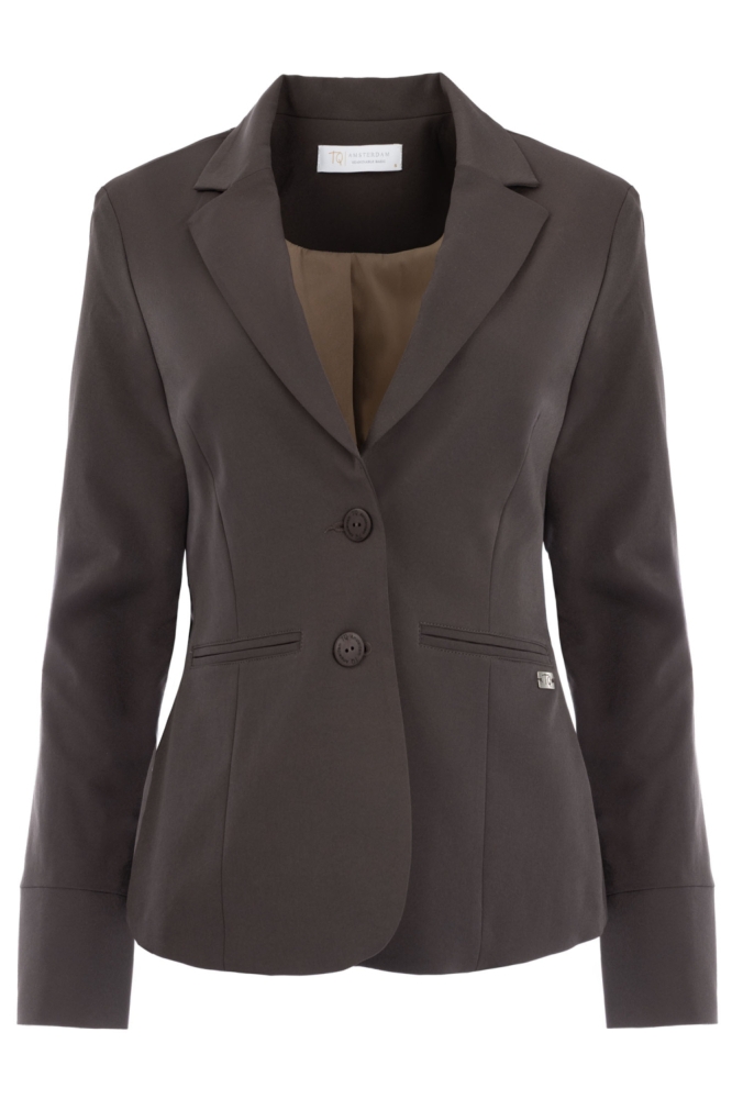 TQ Amsterdam bruine dames blazer | Vooraanzicht