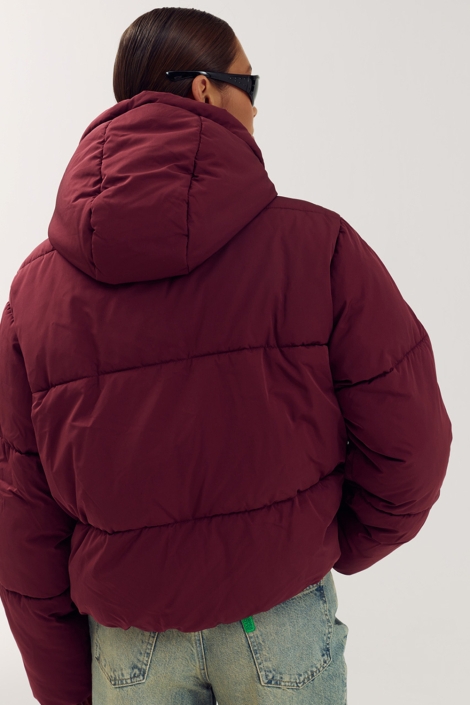Harper & Yve bordeaux dames jas | Model achteraanzicht