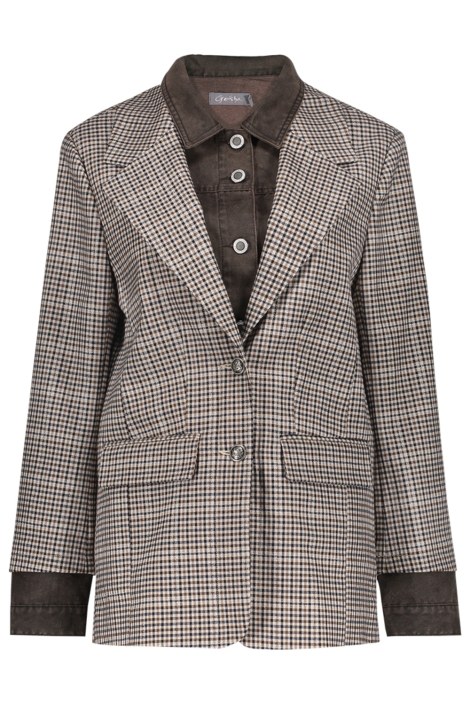 Geisha bruine dames blazer | Vooraanzicht