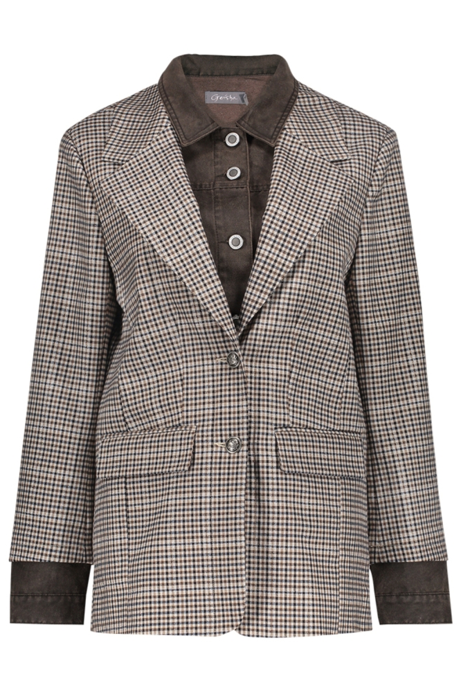 Geisha bruine dames blazer | Vooraanzicht