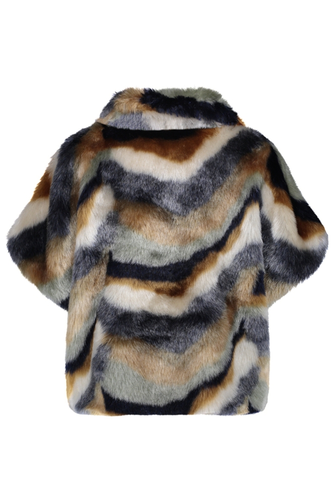 Geisha camel dames jas | Achteraanzicht