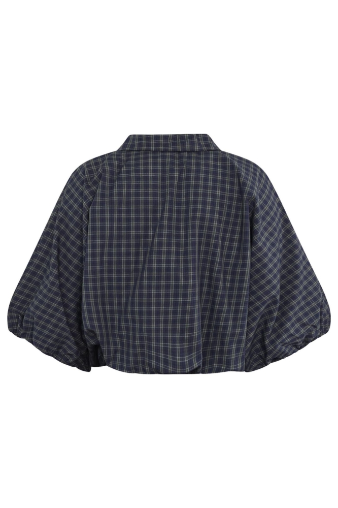 SisterS point blauwe dames blouse | Achteraanzicht