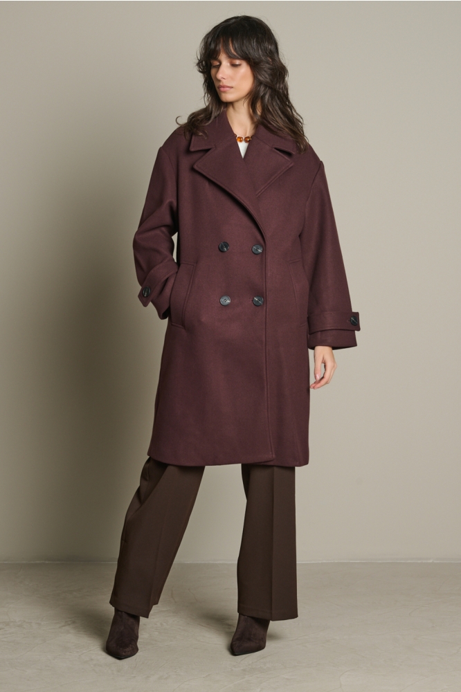 LolaLiza bruine dames jas | Model vooraanzicht
