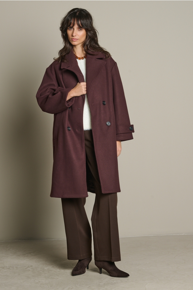 LolaLiza bruine dames jas | Model vooraanzicht