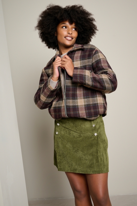 LolaLiza bordeaux dames jas | Model vooraanzicht