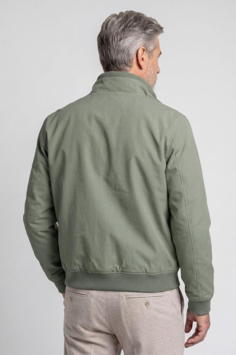 Campbell groene heren jas | Model achteraanzicht