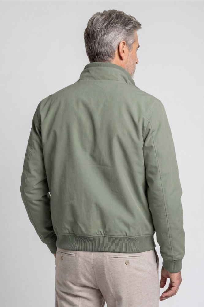Campbell groene heren jas | Model achteraanzicht
