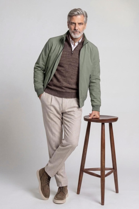 Campbell groene heren jas | Model