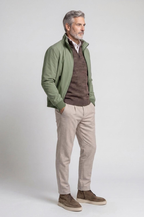 Campbell groene heren jas | Model