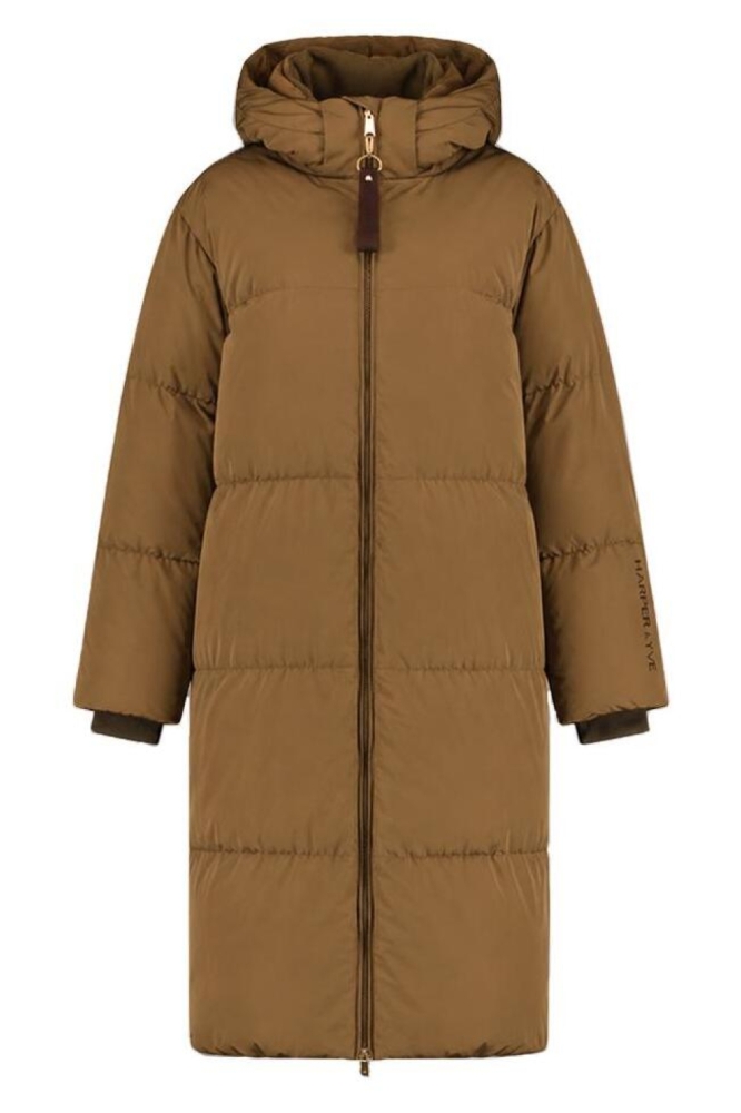 Harper & Yve groene dames jas | Vooraanzicht