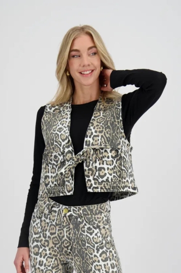 Raizzed Vest GILET FAWN LEOPARD R225AW190147 SAND ANIMAL