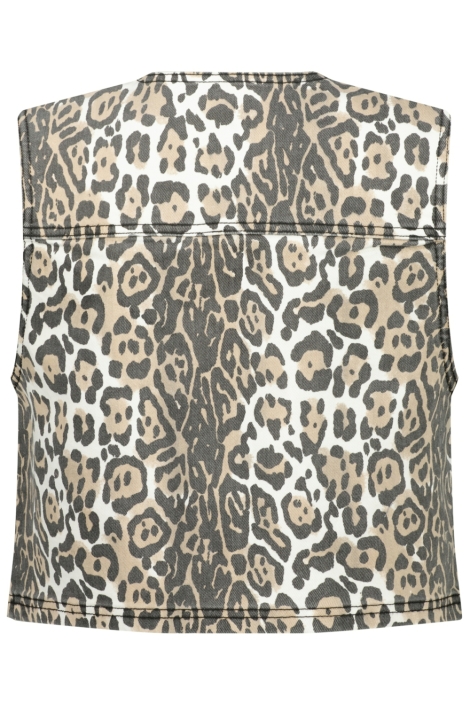 Raizzed zand dames gilet | Achteraanzicht