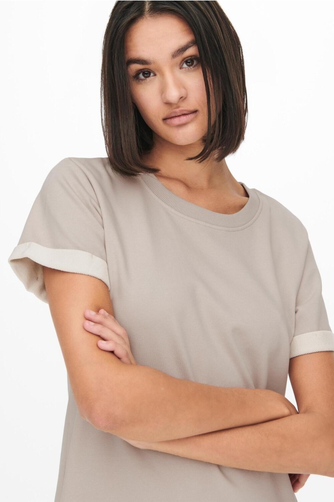 Jacqueline de Yong beige dames jurk | Close up