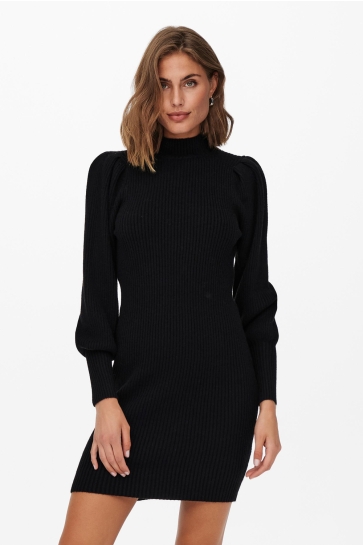Only onlkatia l/s dress cc knt Zwart