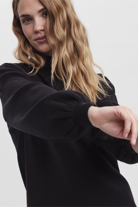 Vero Moda zwarte dames jurk | Close up