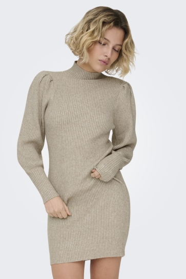 Only onlkatia l/s dress knt noos Beige