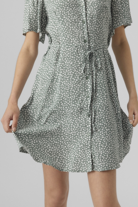 Vero Moda groene dames jurk | Close up