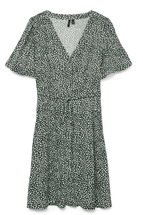 Vero Moda groene dames jurk | Vooraanzicht