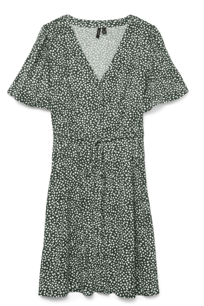 Vero Moda groene dames jurk | Vooraanzicht