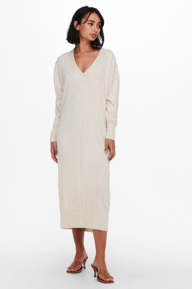 Only ecru dames jurk | Model