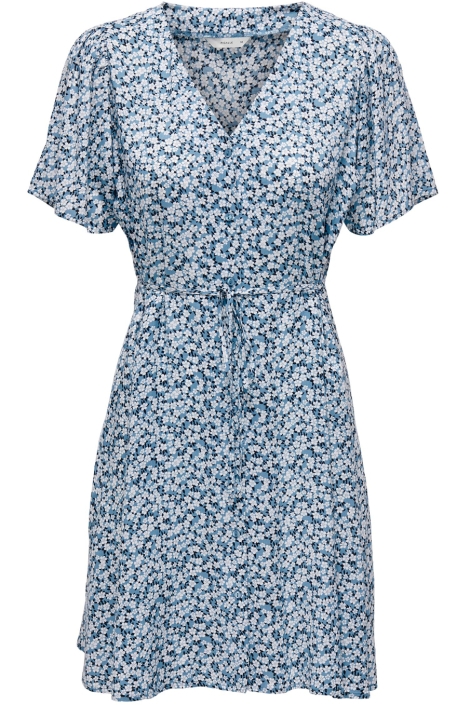 Only blauwe dames jurk | Vooraanzicht