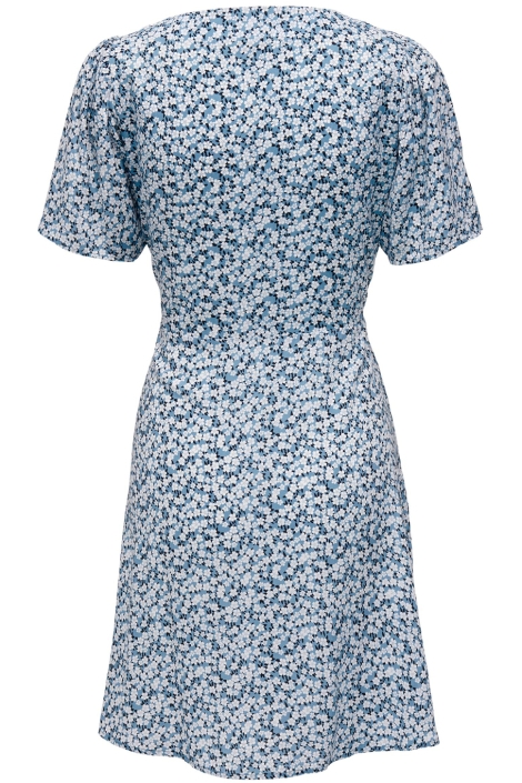 Only blauwe dames jurk | Achteraanzicht