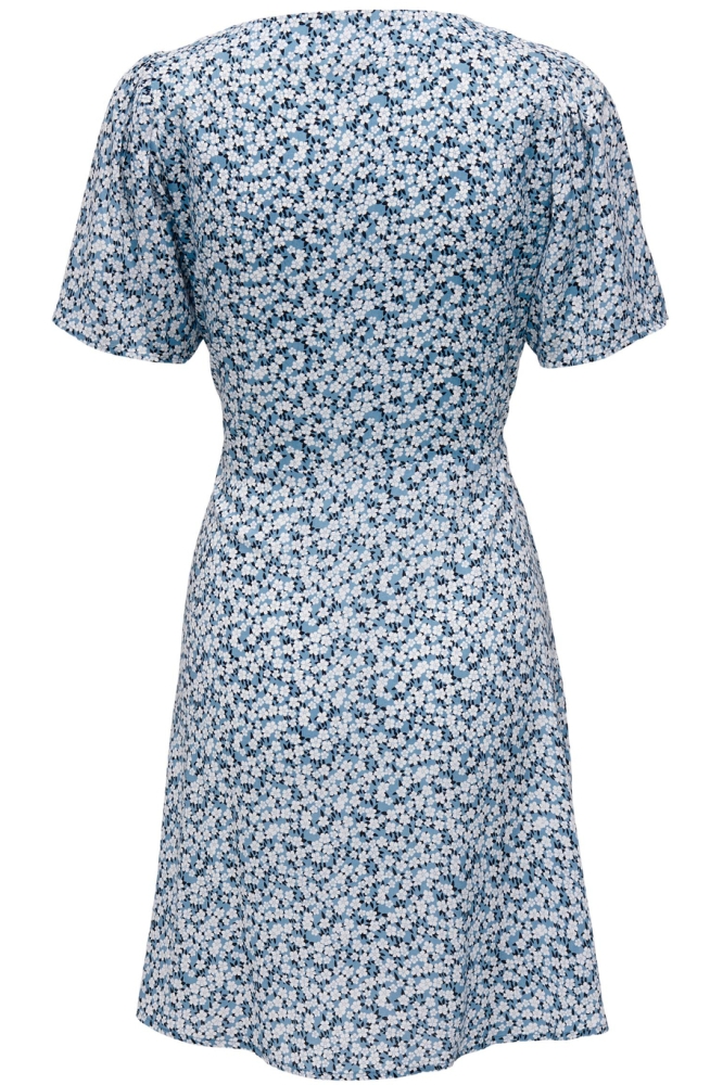 Only blauwe dames jurk | Achteraanzicht